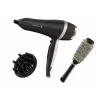Remington Salon Smooth Haartrockner Geschenkset | D6940GP | 2100 W | Anzahl der Temperaturstufen 3 | Ionenfunktion | Diffusoraufsatz | Schwarz