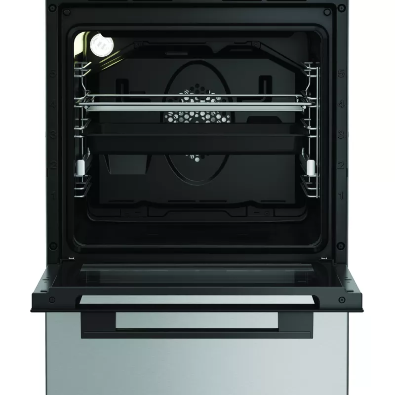Whirlpool Herd | W5G8LMSWTX | Kochfeldtyp Gas | Ofentyp Elektro | Edelstahl | Breite 50 cm | Tiefe 60 cm | 60 L