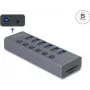 Externer USB 3.0 6-Port-Hub DELOCK 64237 mit Einzelschaltern und SD/MicroSD-Kartensteckplatz