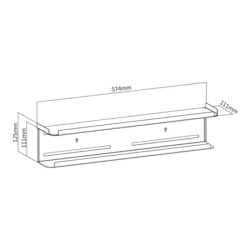 Maclean MC-904 2-in-1 Wand- oder TV-Rückseiten-Ablageregal, max. 2 kg