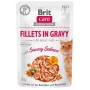 Nassfutter für Katzen Brit Fillets in Gravy — Lachsfilets in Sauce, 85 g Beutel, BRIT Care, ausgewachsene Katzen, Feuchtigkeit 82%