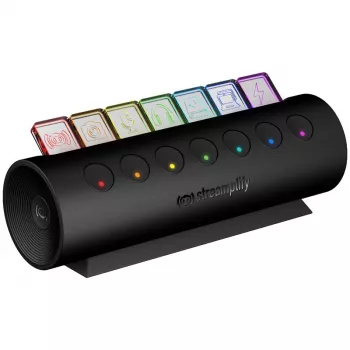 Streamplify HUB CTRL 7, 7x USB 3.0 Typ A, RGB, 12V, EU-Netzkabel – schwarz