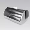 Tischbrotkasten Maestro MR-1676 Schwarz – Edelstahl, Klappdeckel, 385×255×190 mm