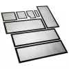 Demciflex Staubfilterset für Lian Li O11 Dynamic XL - schwarz/schwarz
