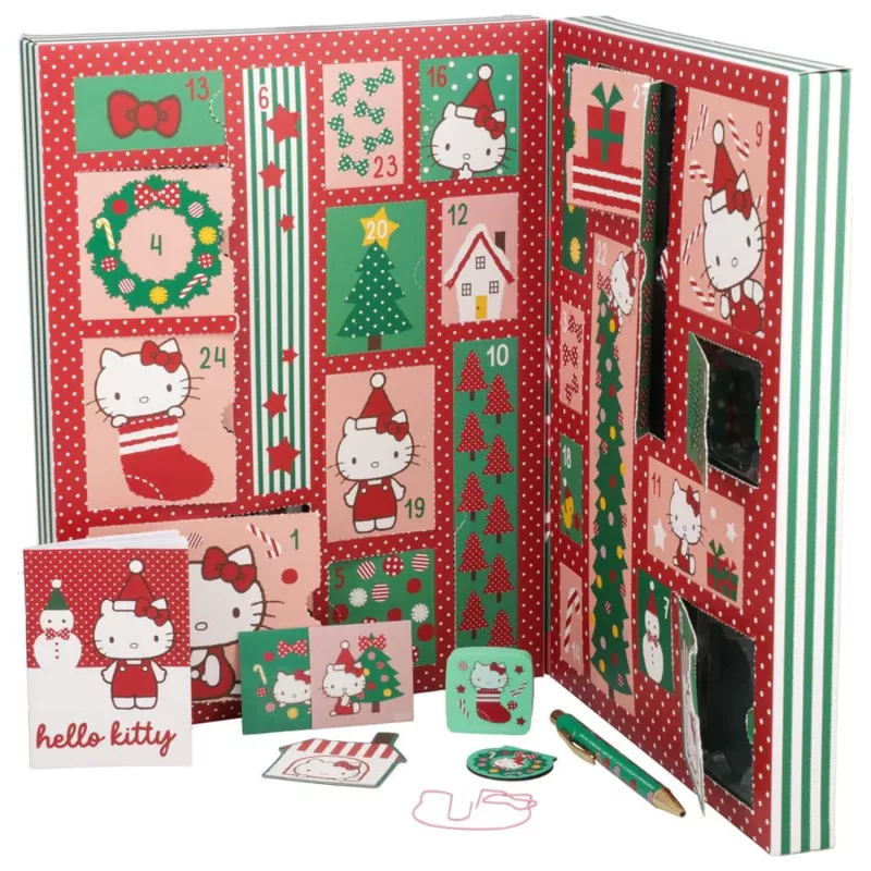 Adventskalender Paladone Hello Kitty Schreibwaren 24-Tage-Set mit täglichen Schreibwarengeschenken