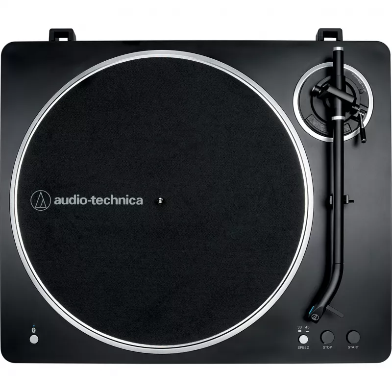 AT-LP70XBTBS, Plattenspieler Schwarz/Silber, integrierter Phono-Vorverstärker, Bluetooth, vollautomatisch, Riemenantrieb