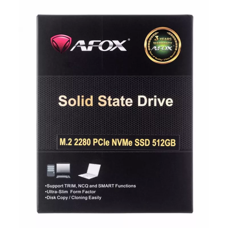 SSD M.2 AFOX ME300-512GN 512 GB PCIe NVMe TLC, Lesen 2000 MB/s, Schreiben 1600 MB/s