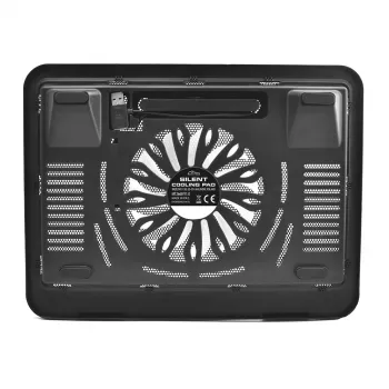 Kühlpad MEDIA-TECH MT2660 – USB-betriebener Laptop-Kühler, 1 Lüfter 13,5 cm, 20 CFM, 1000 U/min, 330×250×40 mm, 327 g, Hintergrundbeleuchtung
