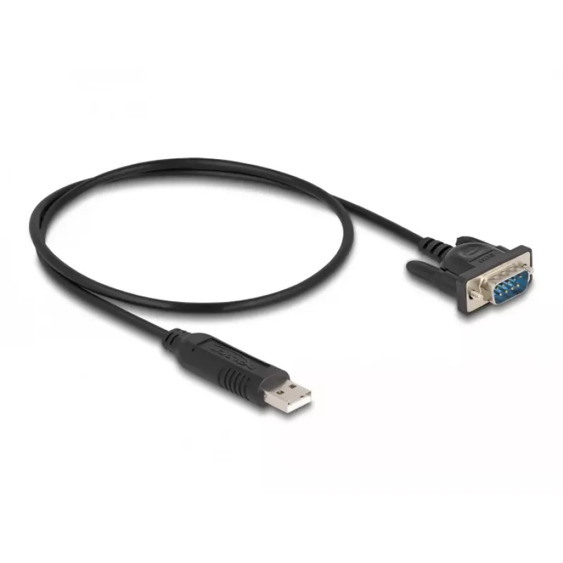 DeLOCK USB 2.0 auf Seriell RS-232 Adapter 50 cm FTDI Schwarz