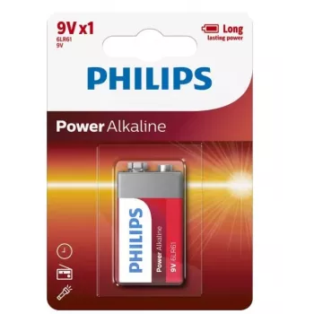 Einwegbatterie Philips Power Alkaline Battery 6LR61P1B/10