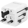 Reiseadapter CANYON OnTour One EU UK US AUS Weiß (CNS-TA1005W) – universelle Steckerkonvertierung für EU/UK/US/AUS