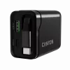 Ladegerät CANYON OnCharge 65RC mit integriertem USB-C-Kabel, 65 W, 1x PD, 1x QC, EU-Stecker, Schwarz