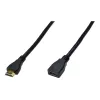 Digitus ASSMANN HDMI High Speed - HDMI mit Ethernet-Verlängerungskabel - HDMI (W) bis HDMI (M) - 5 m - Dreifachisolierung - Schwarz (AK-330201-050-S)