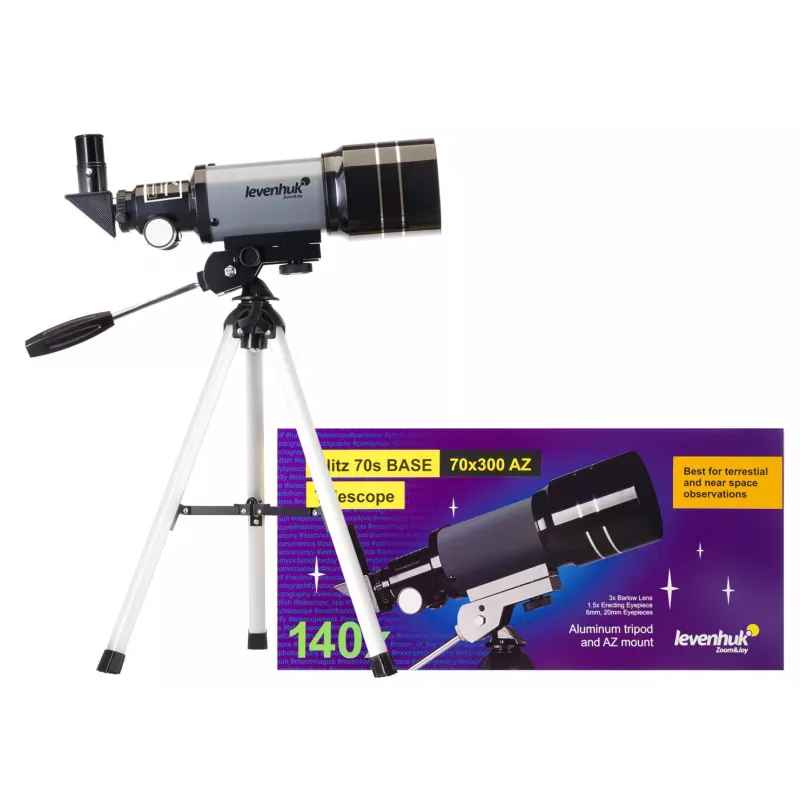 Levenhuk Blitz 70s Base Refraktor 140x Grau