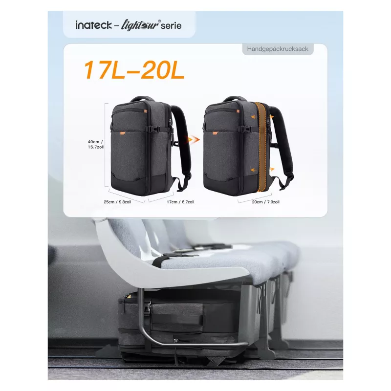 inateck notebook backpack 14 BP03006-14 schwarz