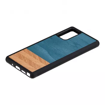 Smartphone-Hülle man and wood Galaxy Note 20 Denim Schwarz – schützende Hülle im Denim-Stil