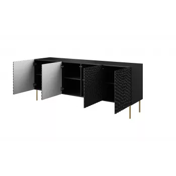 HOLE Kommode 190x40,5x74,5 cm mattschwarz