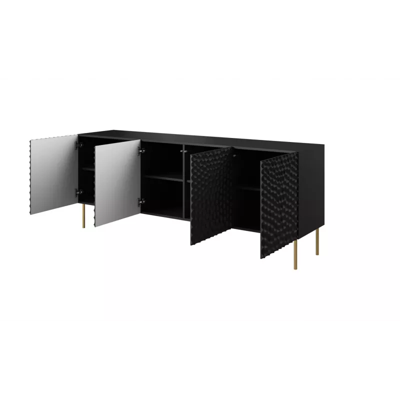 HOLE Kommode 190x40,5x74,5 cm mattschwarz