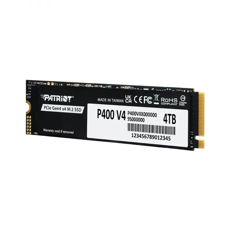 Solid State Drive PATRIOT P400 V4 4 TB M.2 NVMe (4000 GB, M.2, Schwarz)
