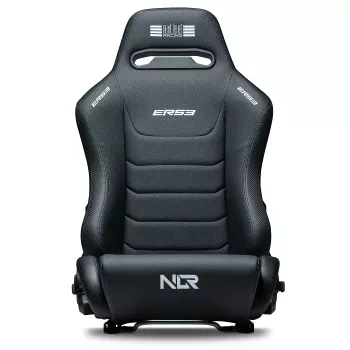Rennsport-Schalensitz mit verstellbarer Rückenlehne Next Level Racing ERS3 Elite Premium — schwarzes Kunstleder, neigbare Rückenlehne, kompatibel mit Cockpit- und Bodenmontage