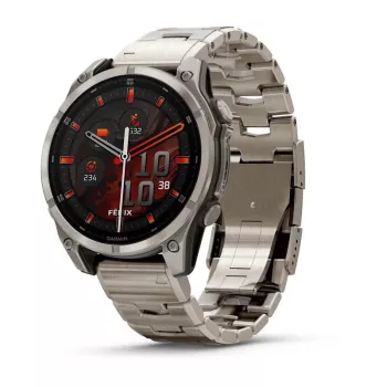 Smartwatch GARMIN Fenix 8 47 mm, 1.4 Zoll (3,56 cm) AMOLED 454×454, Titan, Wi‑Fi, GPS