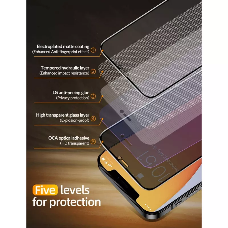 NEVOGLASS 3D PRIVACY, Schutzfolie transparent, iPhone 17 Air