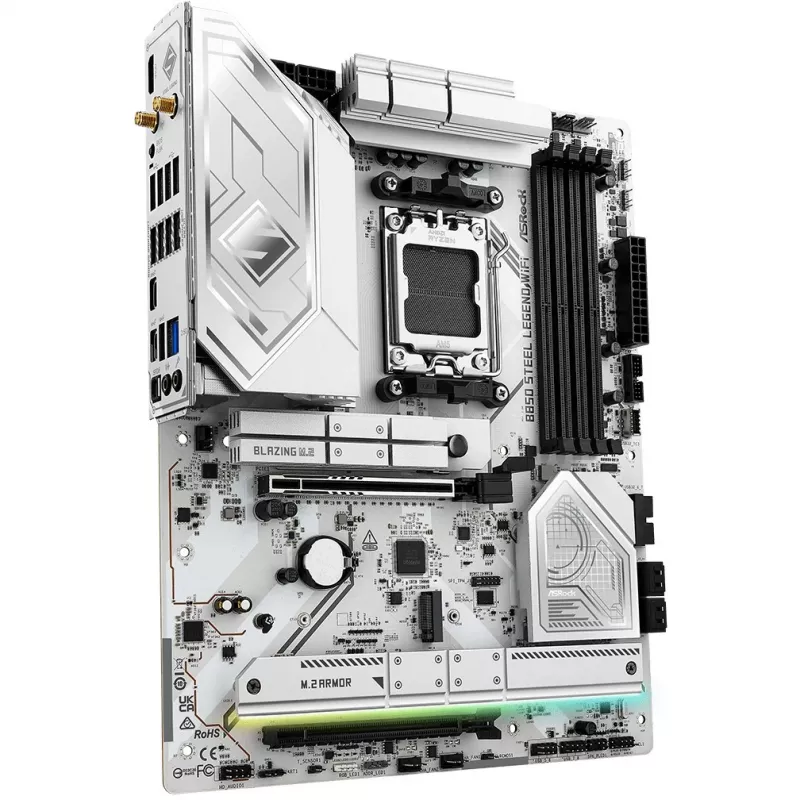 Mainboard ASROCK B850 Steel Legend WiFi ATX — AMD B850, Socket AM5, DDR5, 4x DIMM, 4x M.2, Wi‑Fi 7, 2.5Gb LAN