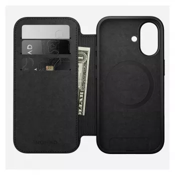 Folio-Handyhülle Nomad NM014209858 für Apple iPhone 17, 16 cm (6,3 Zoll), braun, 4 Kartenfächer