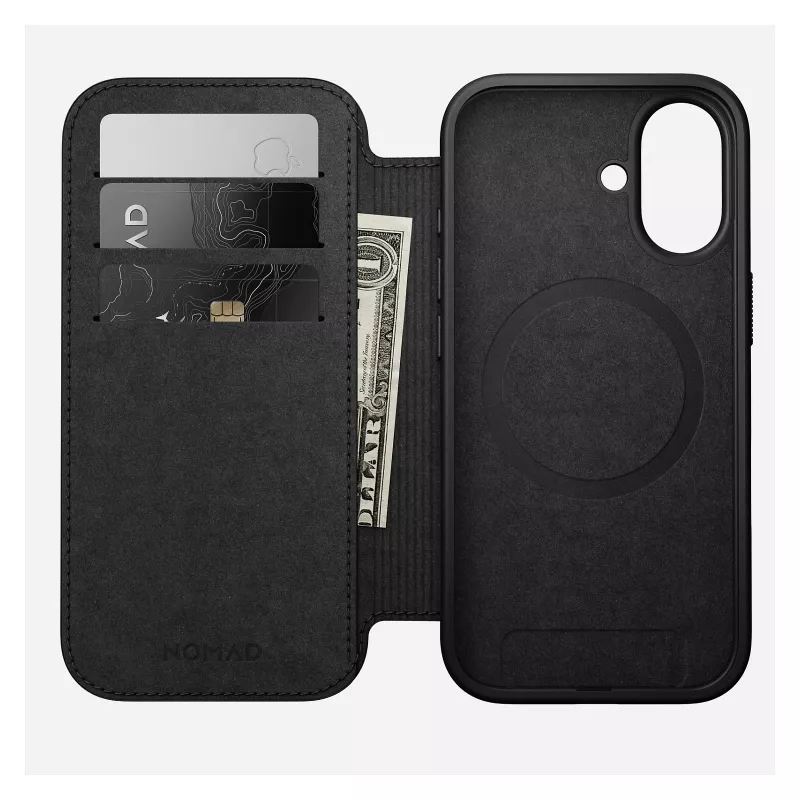 Folio-Handyhülle Nomad NM014209858 für Apple iPhone 17, 16 cm (6,3 Zoll), braun, 4 Kartenfächer