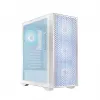 PC-Gehäuse LOGIC Dart Pro Midi ARGB weiß — Midi Tower, ATX, 456×200×385 mm, max. GPU 34 cm, CPU-Kühlerhöhe 155 mm, 3x120mm vorne + 1x120mm hinten, USB 3.0 x2, USB-C x1