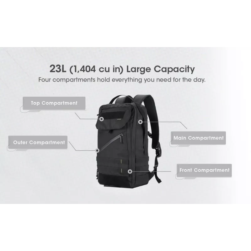 Nitecore BP23 Rucksack Reiserucksack Schwarz Nylon, Polyester