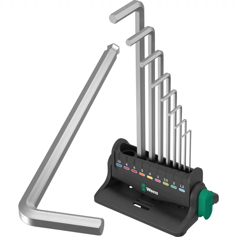 Wera 05022102001 Sechskantschlüssel-Set, L-Form, metrisch, 9-tlg.