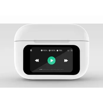 Headset BLUETOOTH/WHITE TWS-LCD-ANC-01-W Gembird