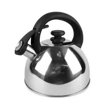 Wasserkocher Maestro MR1302 Edelstahl 2,5 L, induktionsgeeignet, Klappdeckelpfeife, schwarzer Griff