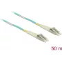 Glasfaser-Patchkabel DELOCK 80151 MMF OM3 50 m 2x LC auf 2x LC Aqua Farbe Vollduplex