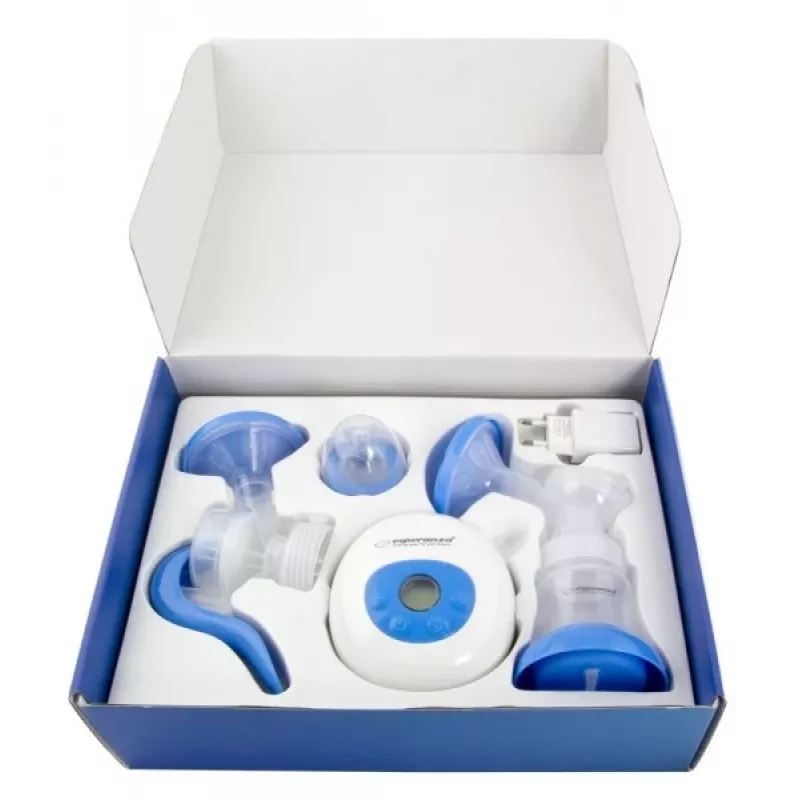 Milchpumpe ESPERANZA ECM003B Elektronisch 150 ml, integrierte Anzeige, blau/weiß, 100–240 V AC