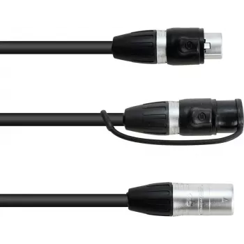 Adapterkabel EUROLITE 30227869 IP XLR 3-polig Stecker auf 2× IP XLR 3-polig Buchse