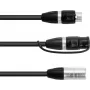 Adapterkabel EUROLITE 30227869 IP XLR 3-polig Stecker auf 2× IP XLR 3-polig Buchse