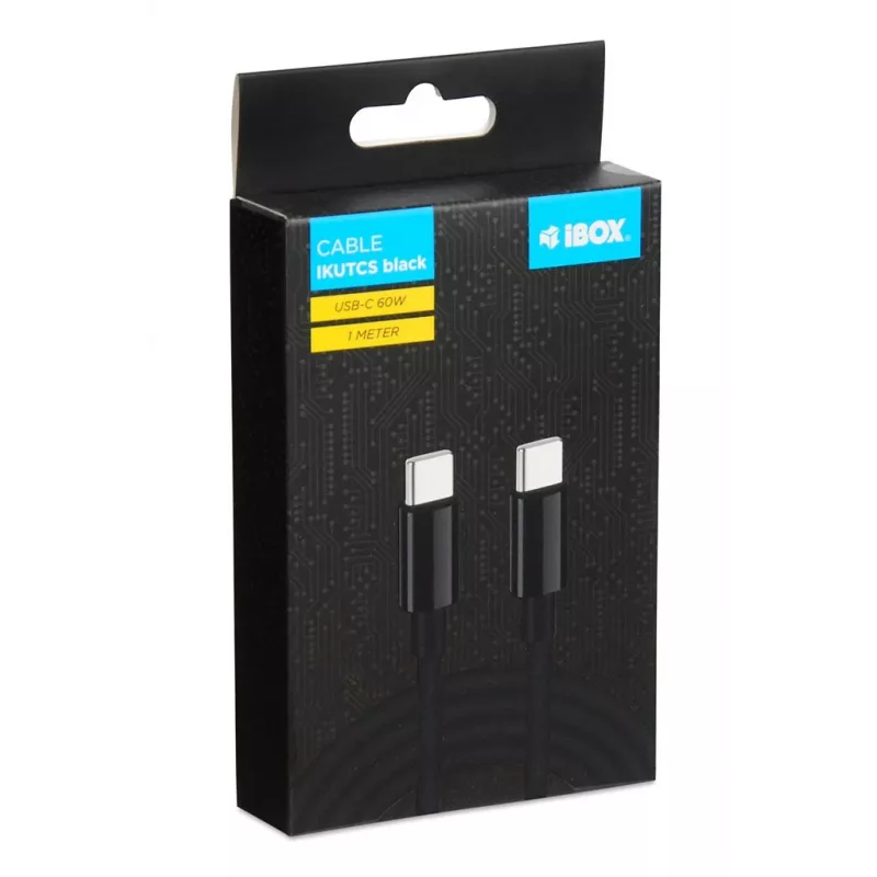 iBOX IKUTC USB-C-Kabel 60W 1m Schwarz