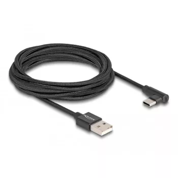 DeLOCK USB 2.0 Kabel Typ-A Stecker auf USB Typ-C Stecker abgewinkelt 3 m schwarz