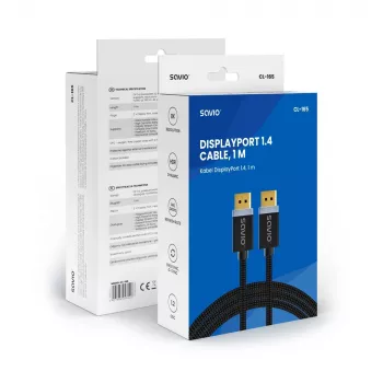 DisplayPort-Kabel Savio CL-165 1 m Schwarz