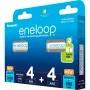 Wiederaufladbare Batterien Panasonic Eneloop AA 2000 mAh (4 Stück) und AAA 800 mAh (4 Stück), Ni‑MH, 1,2 V, 8 Stück