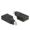 Delock Adapter Mini DisplayPort 1.2 Stecker > DisplayPort Buchse 4K 90° gewinkelt - DisplayPort-Adapter - Mini DisplayPort (M) gewinkelt auf DisplayPort (W) gewinkelt - Schwarz (65626)
