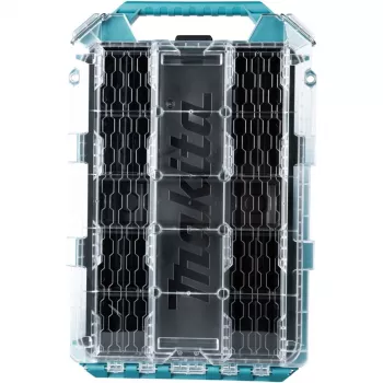 MAKTRAK Organizer Flat M, Werkzeugkoffer Blau/transparent, transparenter Deckel
