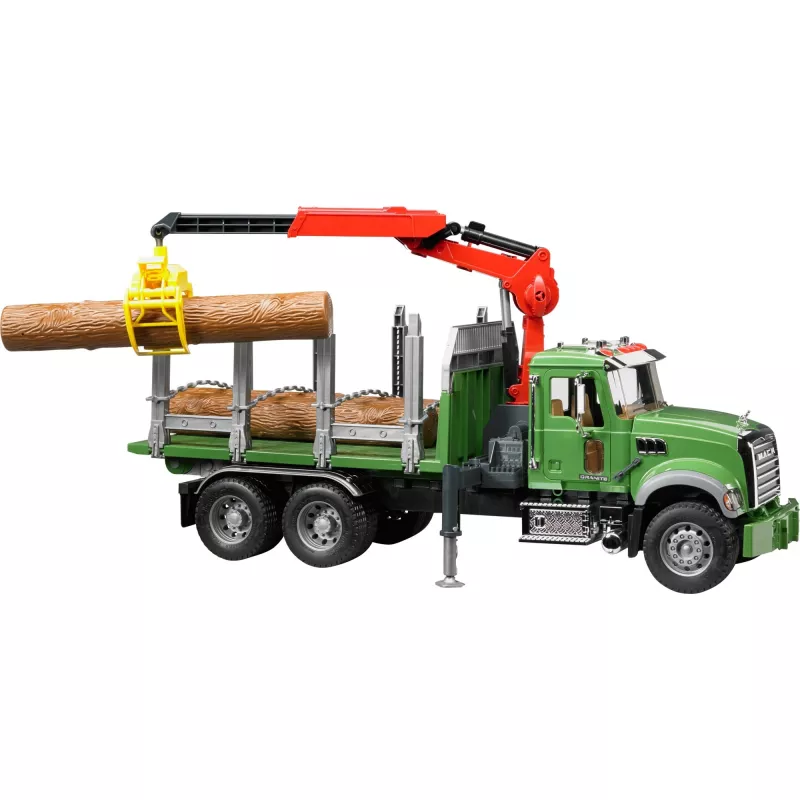 Holztransporter BRUDER MACK Granite mit 3 Stämmen