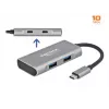 USB-Hub DeLOCK Externer USB 10 Gbps USB Typ-C Hub 63260