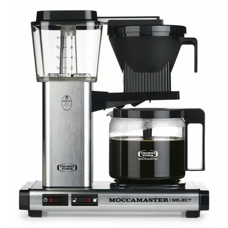 Filterkaffeemaschine MOCCAMASTER KBG 741 — 1,25 l Wassertank, 10-Tassen-Kanne, 1520 W, Edelstahl/schwarz