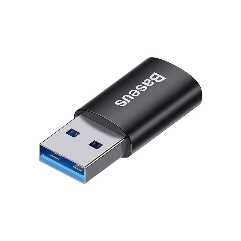 Adapter Baseus Ingenuity USB Typ-A (Buchse) auf USB Typ-C (Stecker) 10 Gbit/s, schwarz, 14×22×8 mm