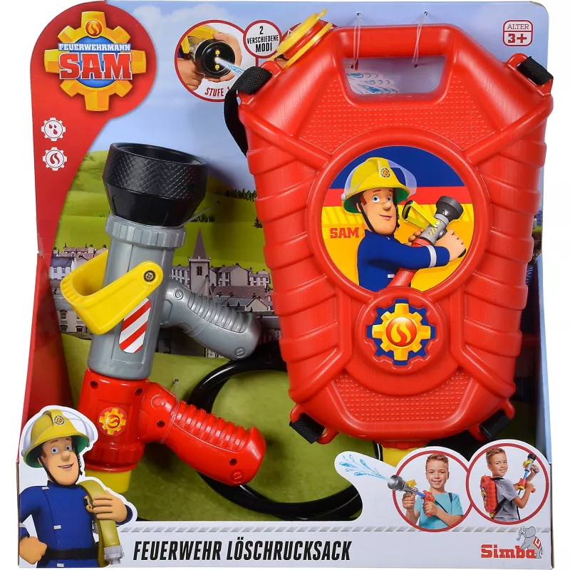 Simba-Dickie Simba Sam Rollenspiel Feuerwehr-Tankrucksack – Wasserspielzubehör