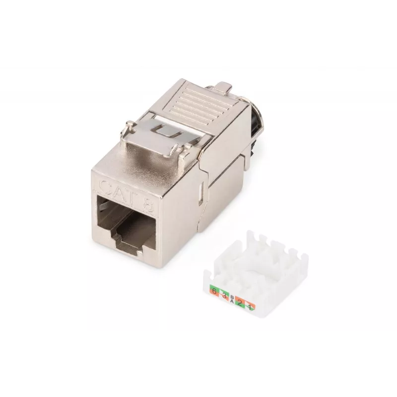 Keystone-Modul Digitus CAT 8.1 RJ-45 geschirmt flach weiß